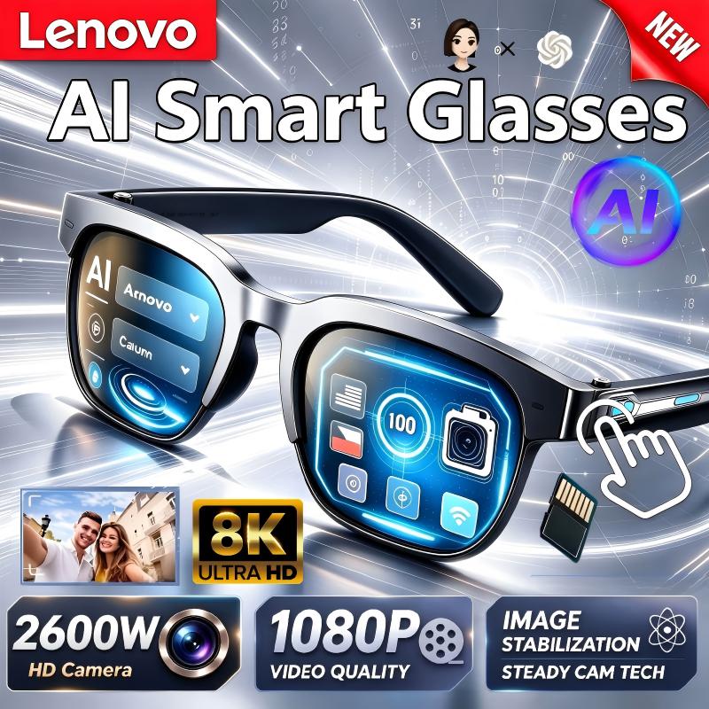 Photography Japanese - Lenovo AIスマートグラス：AI翻訳機能、26MP HDカメラ、8K撮影、Bluetooth通話、録音、音楽再生機能搭載。2027年新モデル。