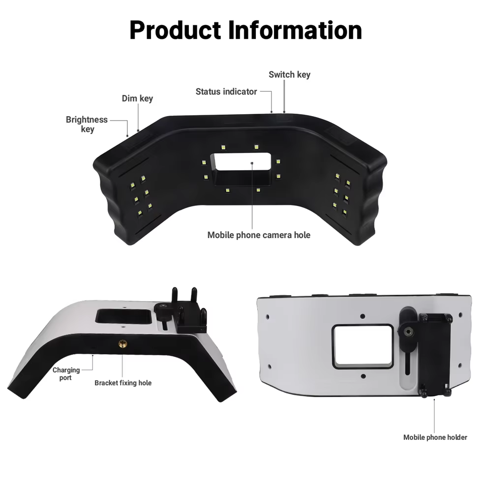 JUMTOP 歯科用写真撮影ライト LED 口腔内照明器具、 - Photography Videos Free のレビューと価格