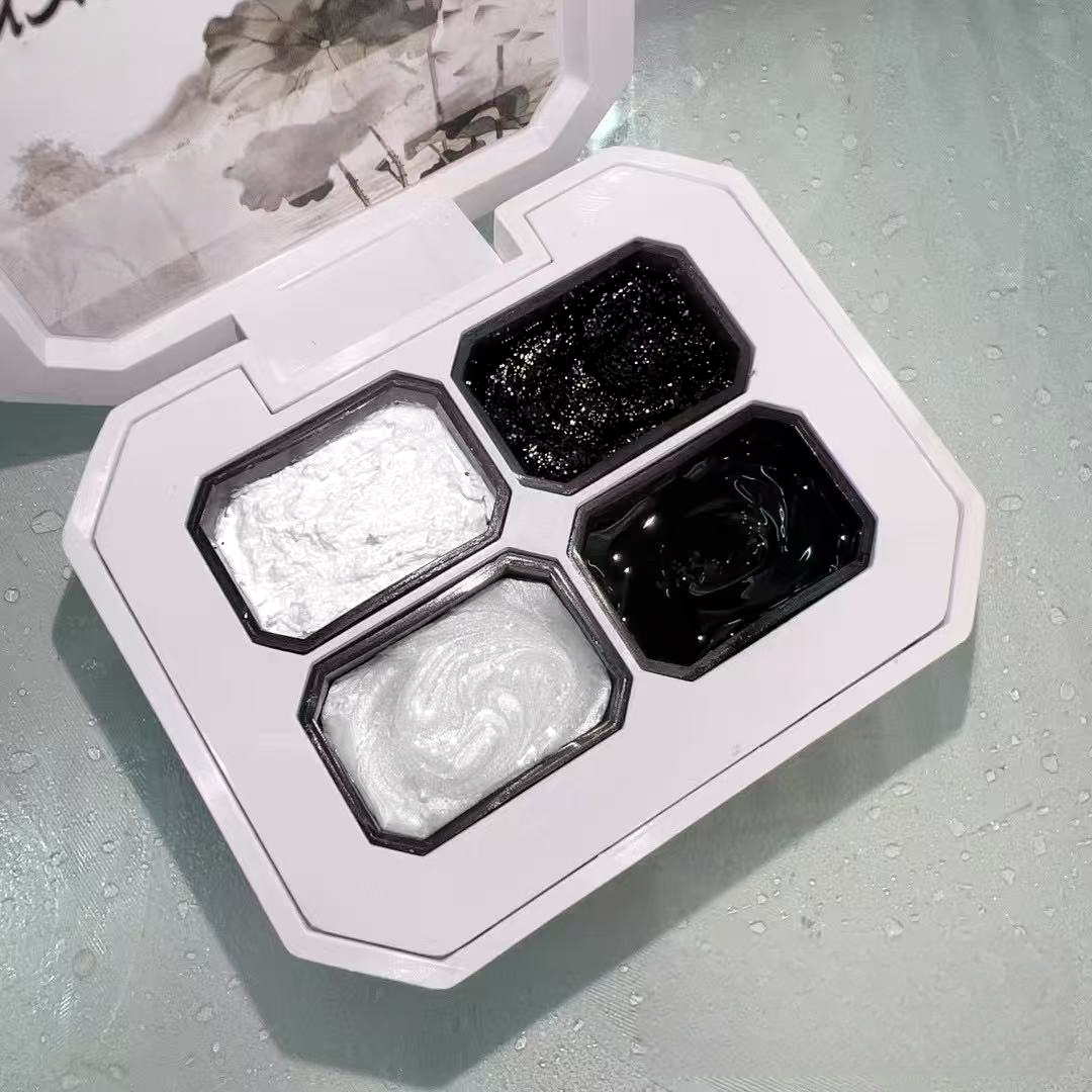 4色パットペイントジェルネイルポリッシュ高彩度人気ブラックホ - Photography Design のレビューと価格