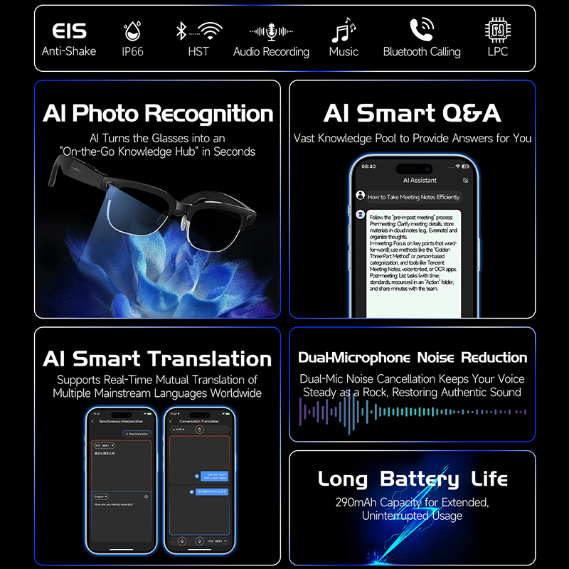W630 HeyCyan AI音声起動機能搭載 AI翻訳機能 - Photographic Memory のレビューと価格